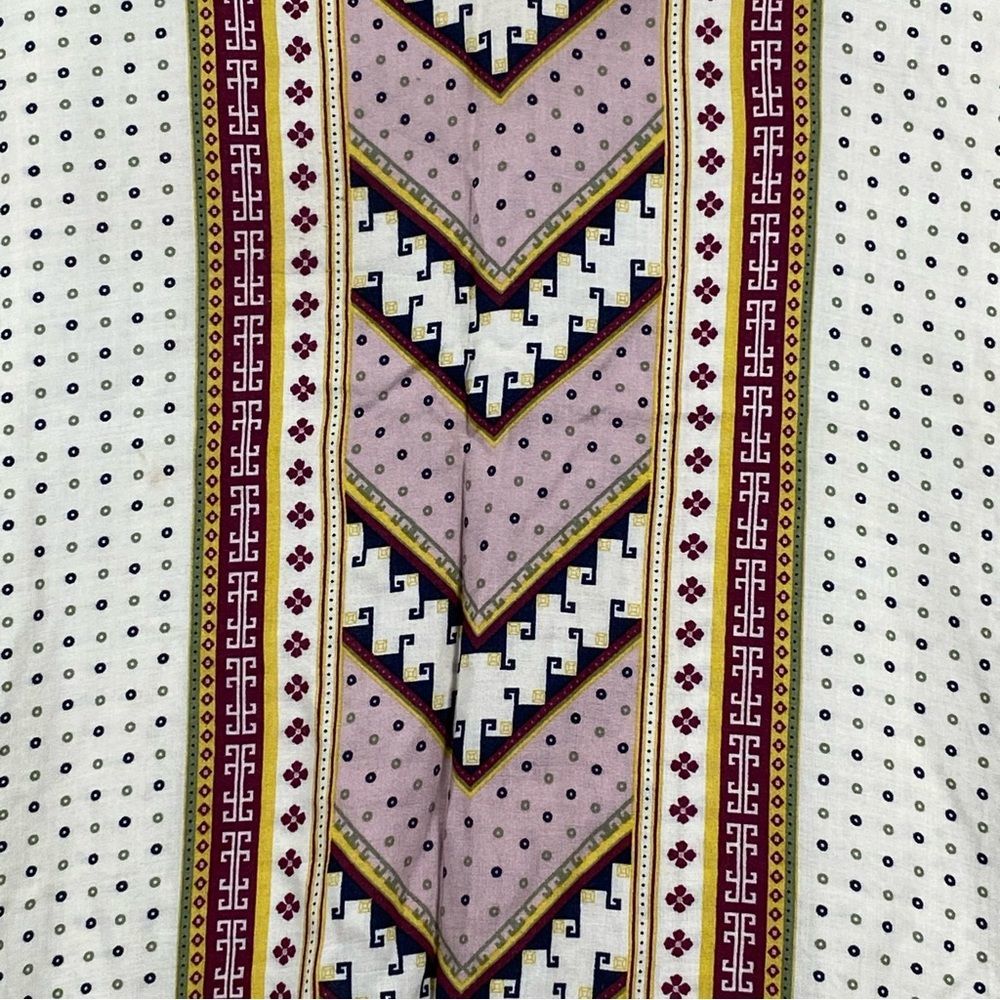 Gimmicks by BKE Womens Multicolored Aztec Dotted Print Long Sleeve Boho Blouse M - Picture 4 of 10